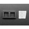 Two Key Black Aluminum Keypad Shell Enclosure - MX Compatible Switches