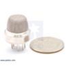 Gas sensor with metal case with quarter for size reference. (SKU: POLOLU-1481 Image 2)