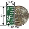LPS331AP pressure/altitude sensor carrier with voltage regulator bottom view with dimensions. (SKU: POLOLU-2126 Image 2)