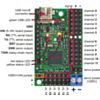 Mini Maestro 18-channel USB servo controller (fully assembled) labeled top view. (SKU: POLOLU-1352 Image 10)