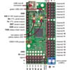Mini Maestro 24-channel USB servo controller (fully assembled) labeled top view. (SKU: POLOLU-1354 Image 15)