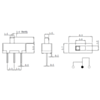 Mini slide switch dimensions (in mm). (SKU: POLOLU-1408 Image 3)