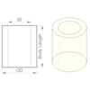 Nylon spacer mechanical drawing. (SKU: POLOLU-1975 Image 2)