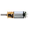 Installed micro metal gearmotor reflective optical encoder with 5-tooth wheel side view. (SKU: POLOLU-2591 Image 3)