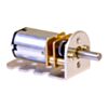 Pololu 15.5D mm metal gearmotor bracket with a micro metal gearmotor (pictured with M1.6 screws which are not included). (SKU: POLOLU-1599 Image 3)