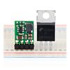 Pololu step-down voltage regulator D24VxFx next to a 7805 voltage regulator in TO-220 package. (SKU: POLOLU-2107 Image 6)