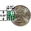 Pololu step-up voltage regulator U1V10F3/U1V10F5 bottom view with dimensions. (SKU: POLOLU-2564 Image 3)