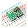 Pololu step-up voltage regulators U3V12Fx in a breadboard. (SKU: POLOLU-2116 Image 4)