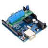 Pololu A4990 Dual Motor Driver Shield on an Arduino Uno. (SKU: POLOLU-2512 Image 5)