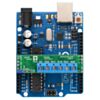 Pololu A4990 Dual Motor Driver Shield on an Arduino Uno. (SKU: POLOLU-2512 Image 6)