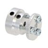 4 mm scooter wheel adapter pieces assembled with the included hardware. (SKU: POLOLU-2672 Image 2)
