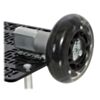 A 20D mm gearmotor connected to a scooter wheel by the 4 mm scooter wheel adapter. (SKU: POLOLU-2672 Image 4)