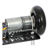 A 25D mm gearmotor connected to a scooter wheel by the 4 mm scooter wheel adapter. (SKU: POLOLU-2672 Image 11)