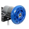 A 37D mm gearmotor connected to a scooter wheel by the 6 mm scooter wheel adapter. (SKU: POLOLU-2674 Image 4)