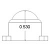 Pololu 1/2 inch metal ball caster height (unit: inch) (SKU: POLOLU-953 Image 4)