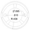 Pololu 3/4 inch metal ball caster dimensions (unit: inch) (SKU: POLOLU-955 Image 3)