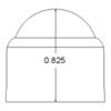 Pololu 3/8 inch plastic ball caster height (unit: inch) (SKU: POLOLU-955 Image 4)