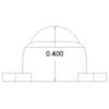 Pololu 3/8 inch metal ball caster height (unit: inch) (SKU: POLOLU-951 Image 4)