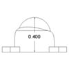 Pololu 3/8 inch plastic ball caster height (unit: inch) (SKU: POLOLU-950 Image 4)