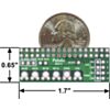 Pololu DRV8835 dual motor driver board for Raspberry Pi B+ top view with dimensions. (SKU: POLOLU-2753 Image 2)