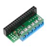 Pololu DRV8835 Dual Motor Driver Kit for Raspberry Pi B+ assembled with included hardware bottom view. (SKU: POLOLU-2753 Image 5)
