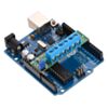 Pololu DRV8835 Dual Motor Driver Shield on an Arduino Uno. (SKU: POLOLU-2511 Image 4)