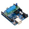 Pololu DRV8835 Dual Motor Driver Shield on an Arduino Uno. (SKU: POLOLU-2511 Image 5)