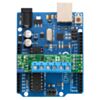 Pololu DRV8835 Dual Motor Driver Shield on an Arduino Uno. (SKU: POLOLU-2511 Image 6)