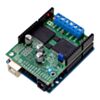 Pololu dual VNH5019 motor driver shield assembled and connected to an Arduino Uno R3. (SKU: POLOLU-2507 Image 4)
