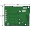 Pololu dual VNH5019 motor driver shield for Arduino bottom view with board dimensions. (SKU: POLOLU-2507 Image 5)