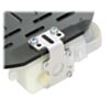 Plastic gearmotor with 90-degree output (item #1120 or #1121) mounted with Pololu extended stamped aluminum L-bracket. (SKU: POLOLU-2671 Image 8)