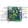 Pololu jrk 21v3 USB motor controller with feedback labeled top view. (SKU: POLOLU-1392 Image 5)