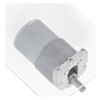 Pololu machined aluminum bracket for 37D mm metal gearmotors mounting a motor to a clear piece of acrylic bottom view. (SKU: POLOLU-1995 Image 8)
