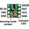 Pololu RC Switch with Digital Output labeled top view. (SKU: POLOLU-2801 Image 5)