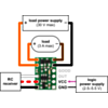 Pololu RC Switch with Small Low-Side MOSFET typical wiring diagram. (SKU: POLOLU-2802 Image 7)