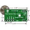 Simple High-Power Motor Controller 18v25 or 24v23 bottom view with dimensions. (SKU: POLOLU-1377 Image 4)