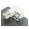Plastic gearmotor with offset output (item #1118 or #1119) mounted with Pololu stamped aluminum L-bracket. (SKU: POLOLU-2670 Image 3)
