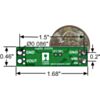 Pololu step-down voltage regulator D15V35F5S3 bottom view with dimensions. (SKU: POLOLU-2110 Image 2)