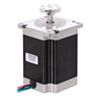 1/4 Pololu universal aluminum mounting hub on a NEMA 23 stepper motor with 1/4-diameter output shaft. (SKU: POLOLU-1993 Image 2)