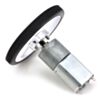 White Pololu 60x8mm wheel on a Pololu 20D mm metal gearmotor. (SKU: POLOLU-1997 Image 4)