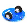 Pololu 5 inch round robot chassis RRC04A with drive components and encoders mounted on top. (SKU: POLOLU-1090 Image 3)