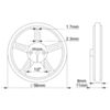 Mechanical drawing of Pololu wheel 60x8mm without tire. (SKU: POLOLU-1421 Image 3)