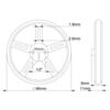 Mechanical drawing of Pololu wheel 70x8mm without tire. (SKU: POLOLU-1429 Image 6)