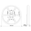 Mechanical drawing of Pololu wheel 90x10mm without tire. (SKU: POLOLU-1435 Image 7)