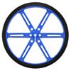 Pololu wheel 90x10mm - blue. (SKU: POLOLU-1438 Image 2)