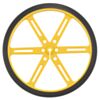 Pololu wheel 90x10mm - yellow. (SKU: POLOLU-1437 Image 2)