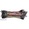 Premium Jumper Wire 50-Piece Rainbow Assortment M-F 3"