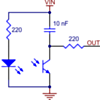 QTR-1RC and QTR-L-1RC reflectance sensor schematic diagram. (SKU: POLOLU-2459 Image 5)