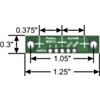 QTR-3A or QTR-3RC reflectance sensor array bottom view with dimensions. (SKU: POLOLU-2457 Image 3)