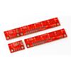 The bottom of the QTR-8A reflectance sensor array PCB showing silkscreen labeling. (SKU: POLOLU-960 Image 6)
